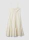 White pure cotton midi dress with embroidery_0