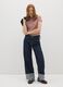 Straight-leg blue pure cotton jeans_0