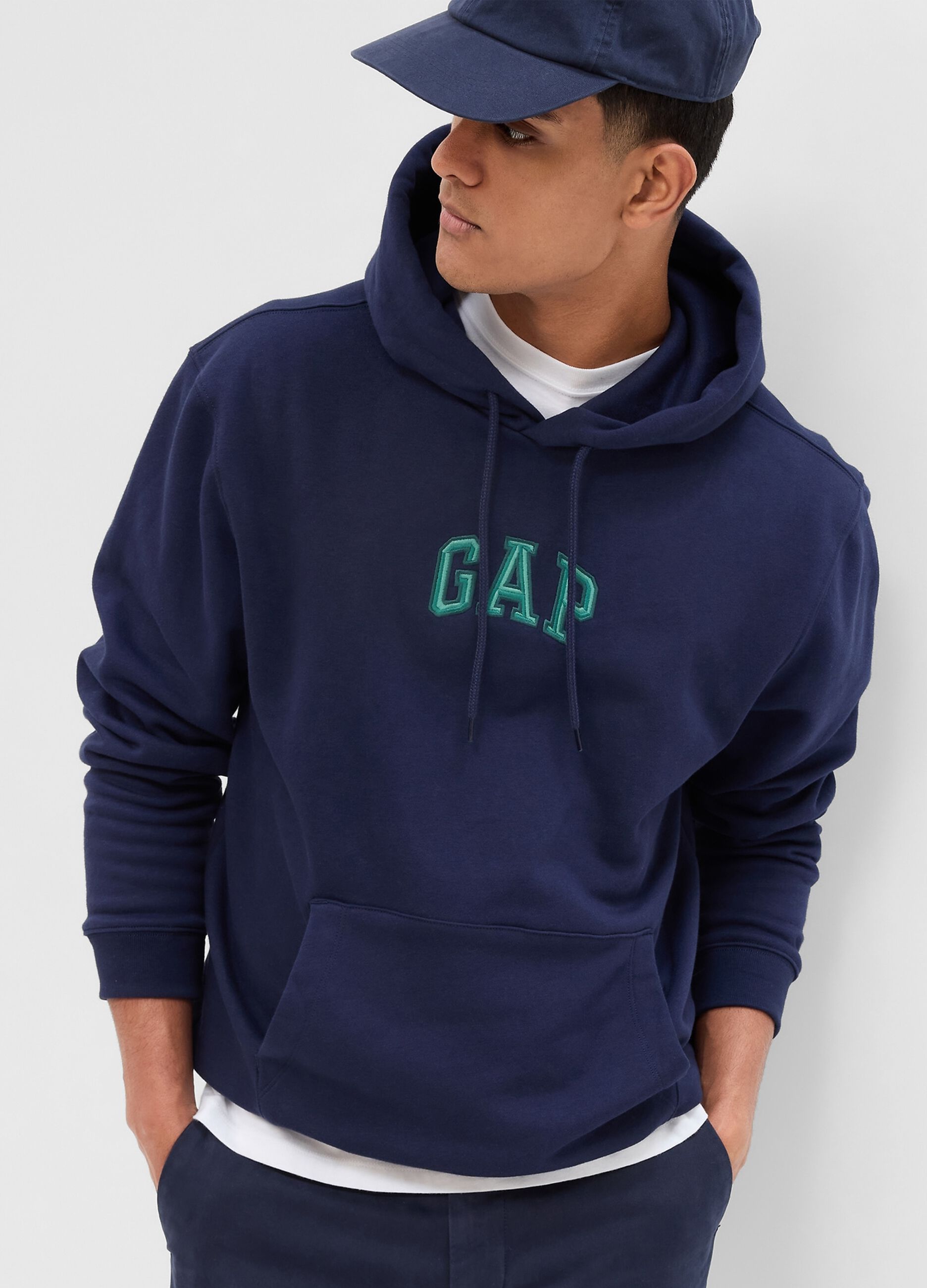 Hoodie with embroidered logo