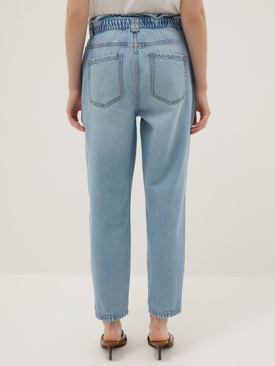 Blue pure cotton baggy trousers_2