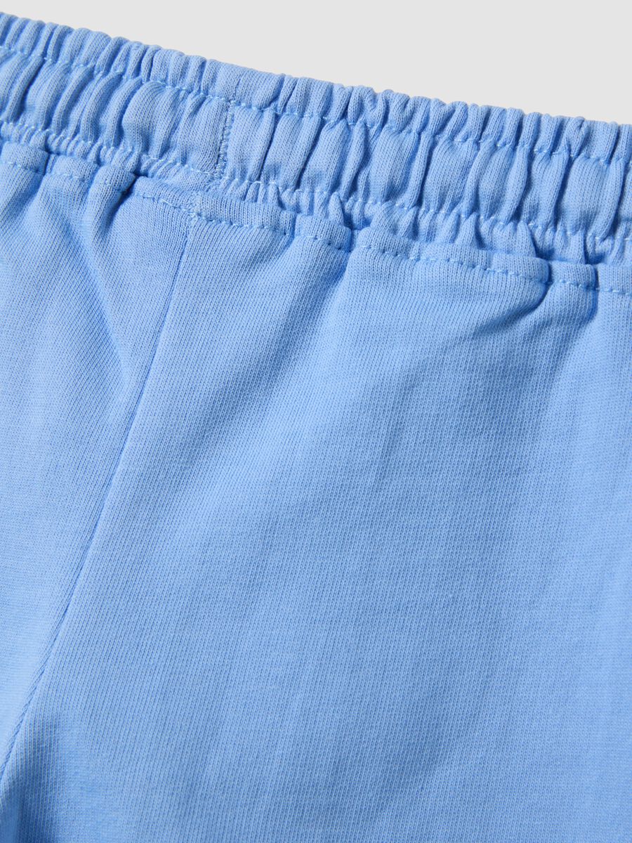 Girls&rsquo; light blue pure cotton shorts, regular fit_3