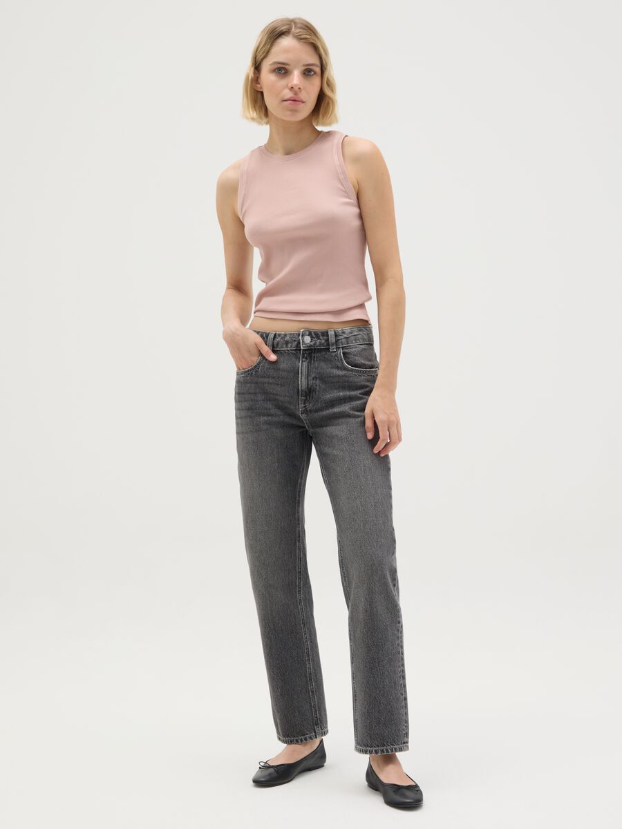 Women's Pink Pure Cotton Regular Fit Tank Top_1