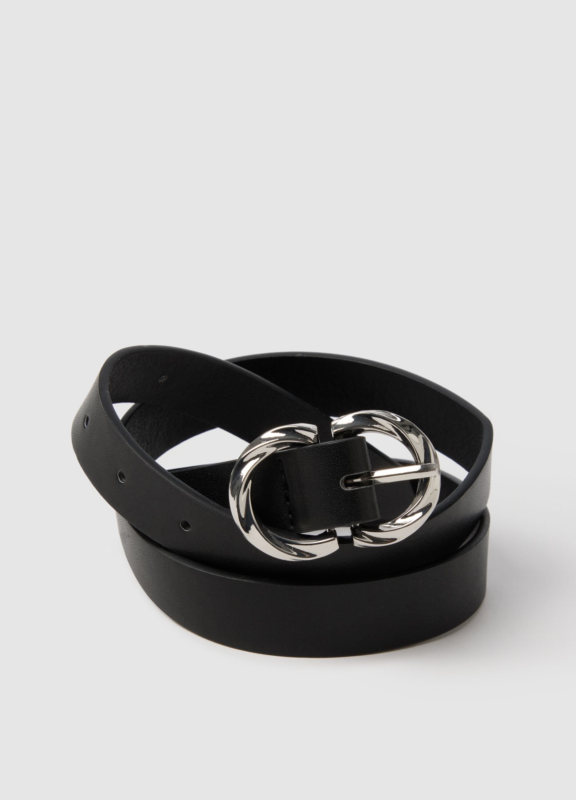 Black belt with metal buckle