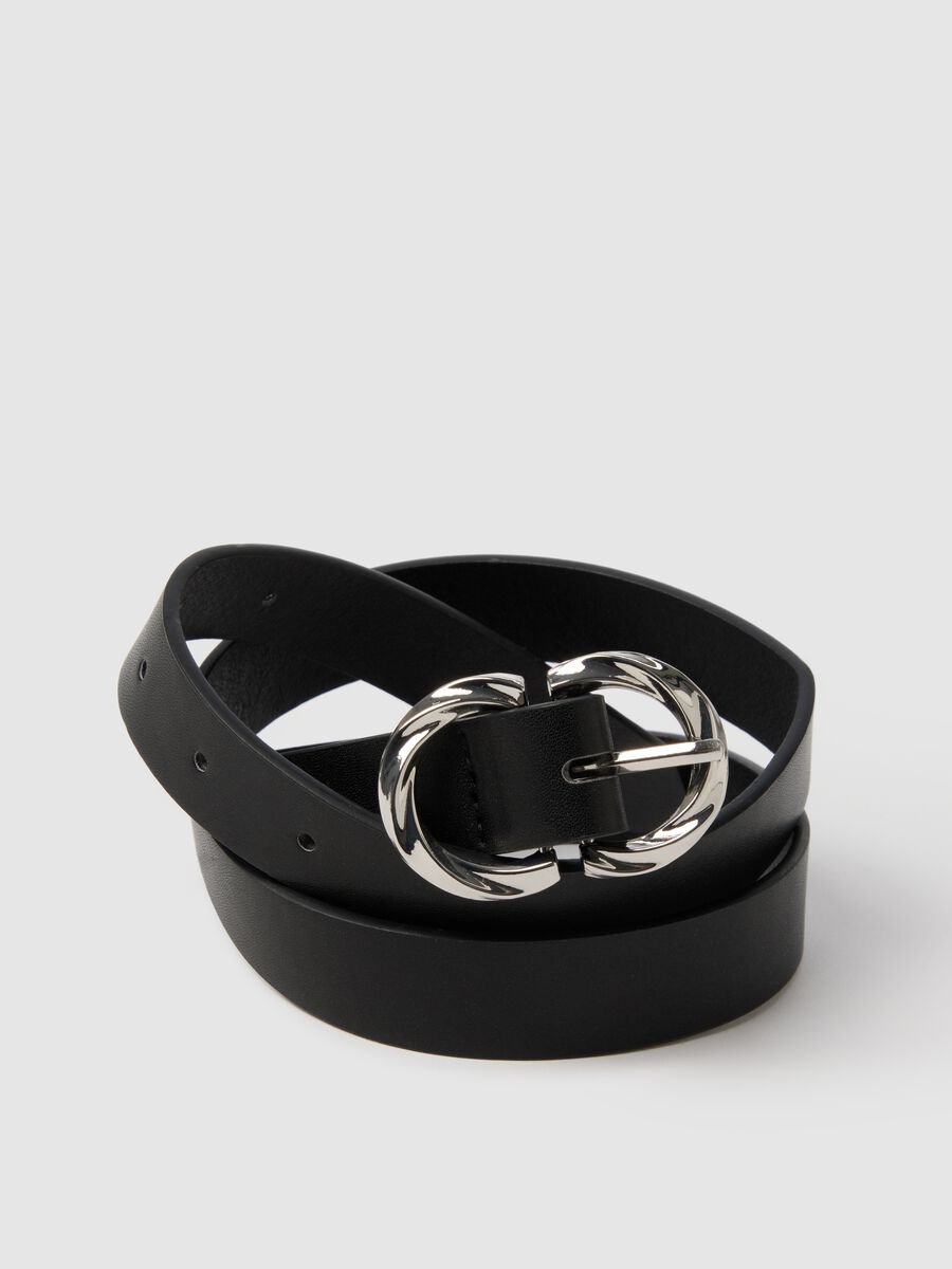 Black belt with metal buckle_2