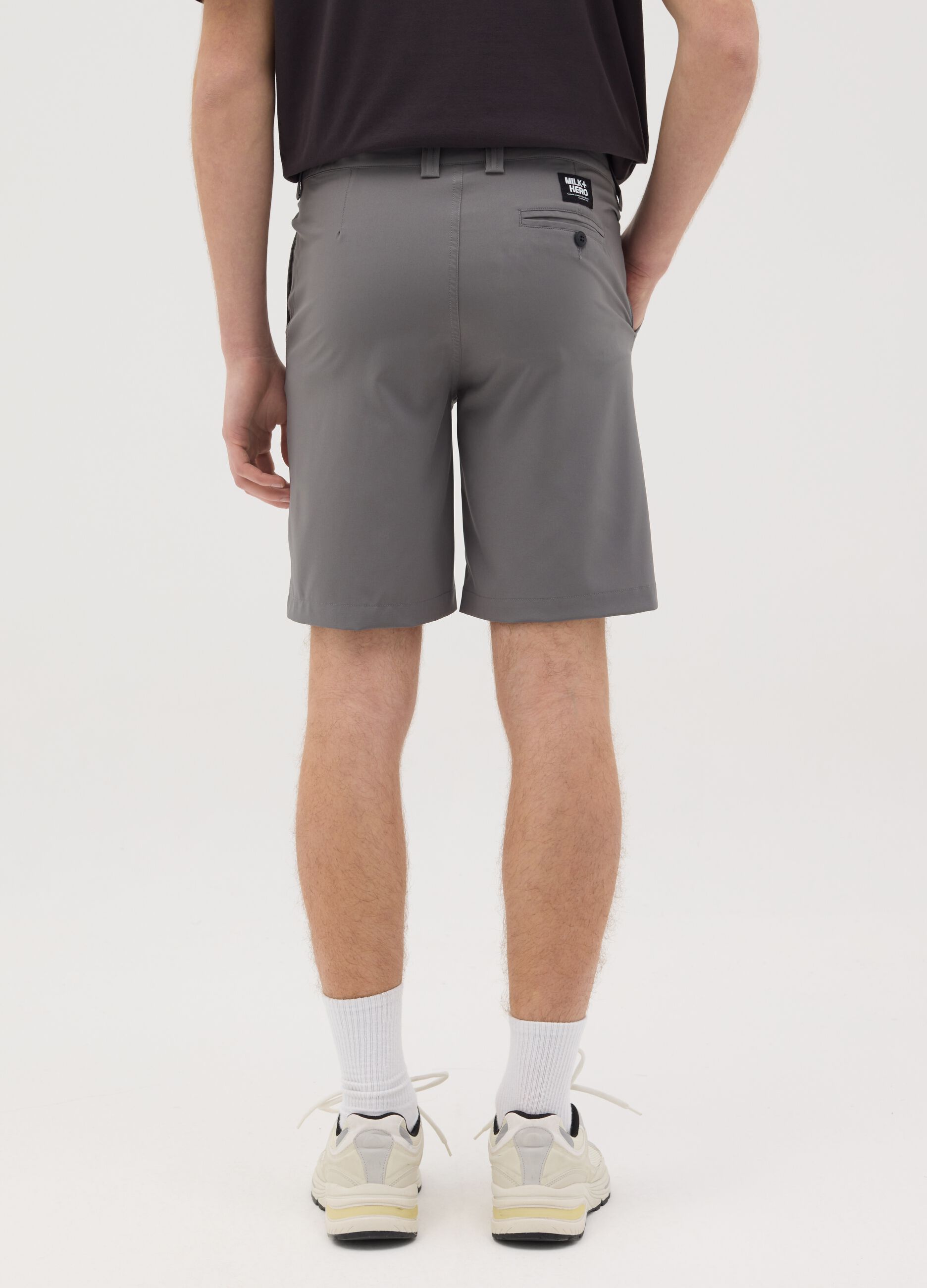 MILK+HERO Stretch Fabric Grey Swim Boxers