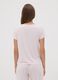 Pink stretch viscose pyjama T-shirt with V-neck_3