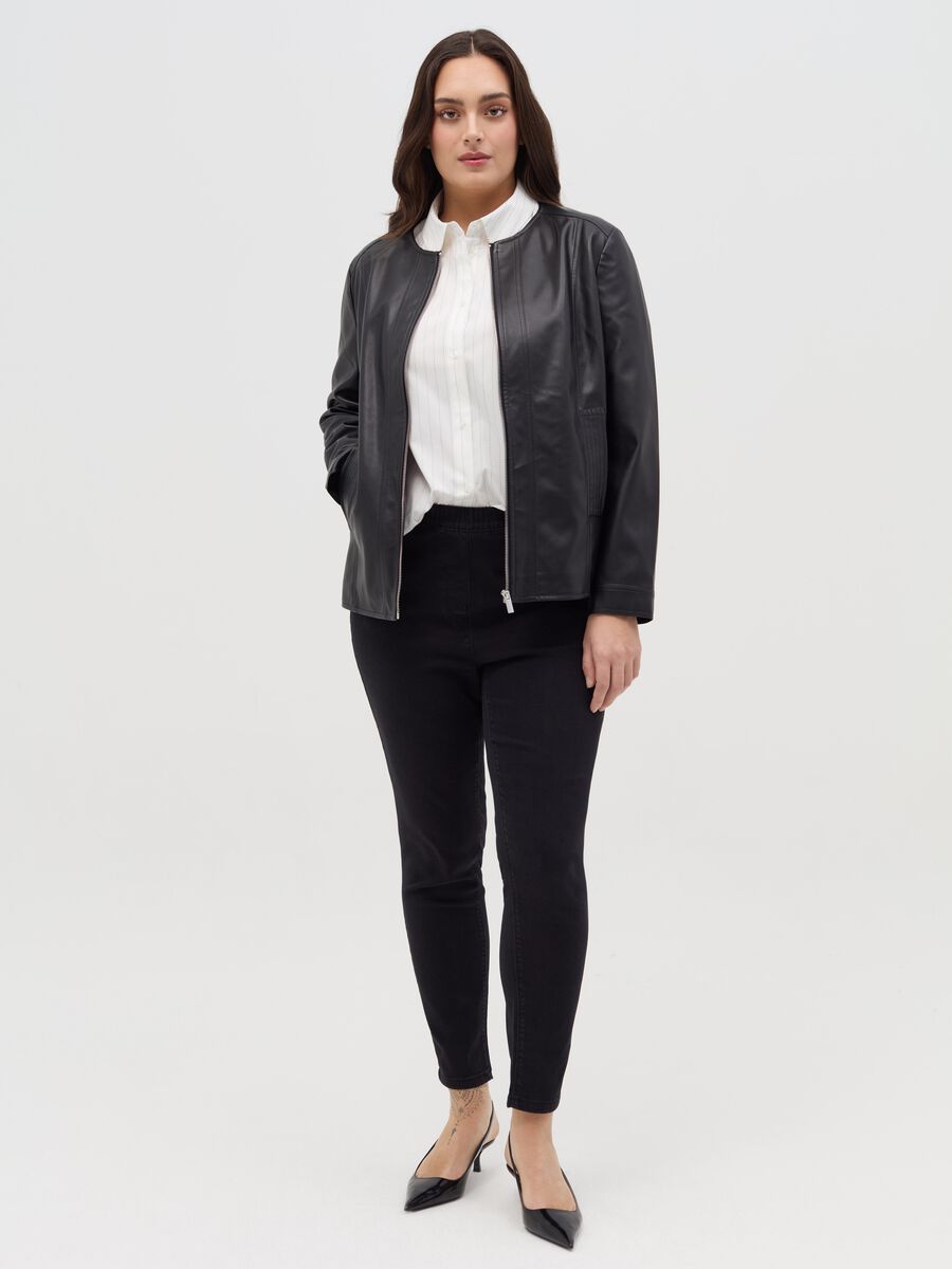 Curvy full-zip biker jacket_1