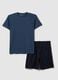 Blue cotton blend pyjamas, regular fit_4