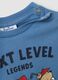 Blue pure organic cotton T-shirt with teddy bear print_3