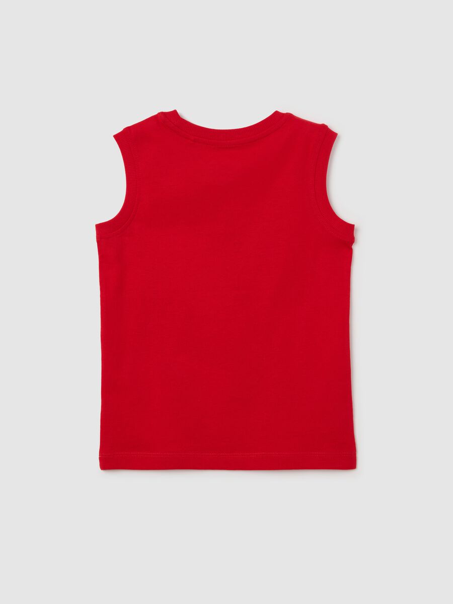 Red Marvel vest with Spiderman print_1