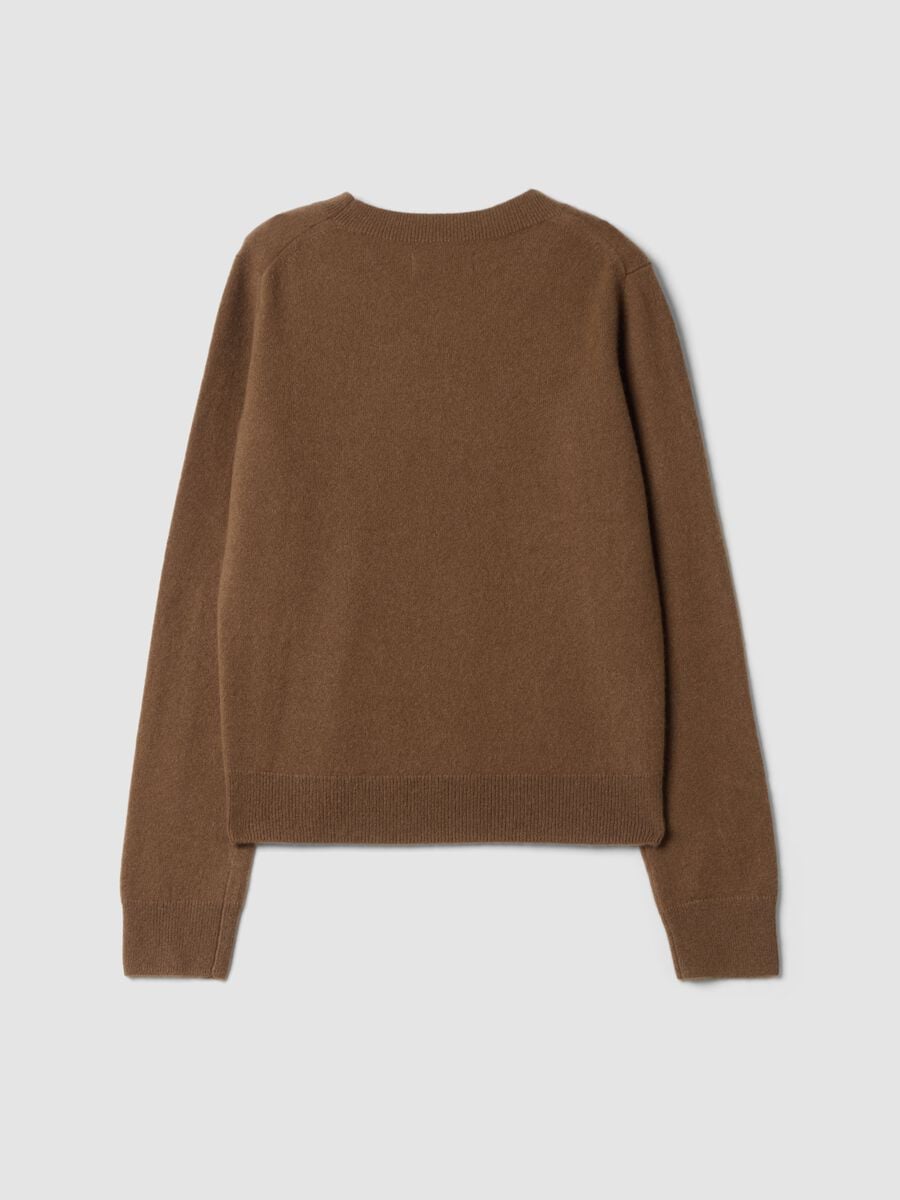 Brown pure cashmere crew-neck jumper_2