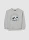 Grey cotton children's sweatshirt regular fit with print_0