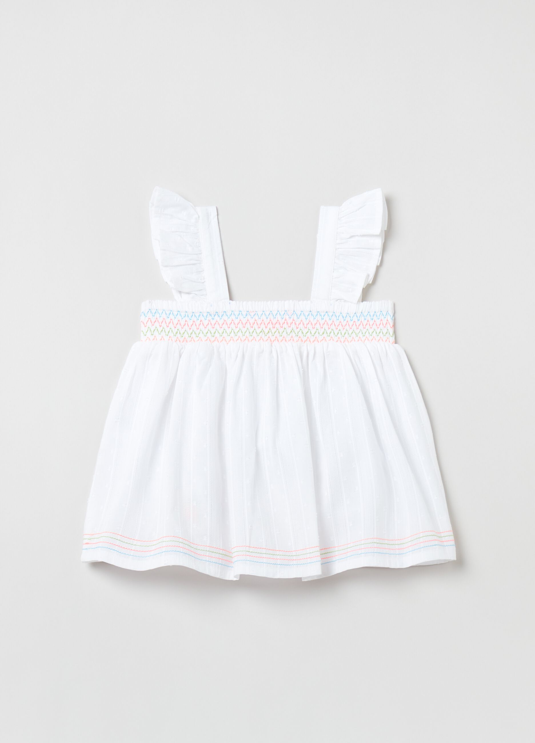 Tank top in cotone con ricami Love Therapy_1