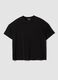 Black stretch cotton-modal T-shirt_0