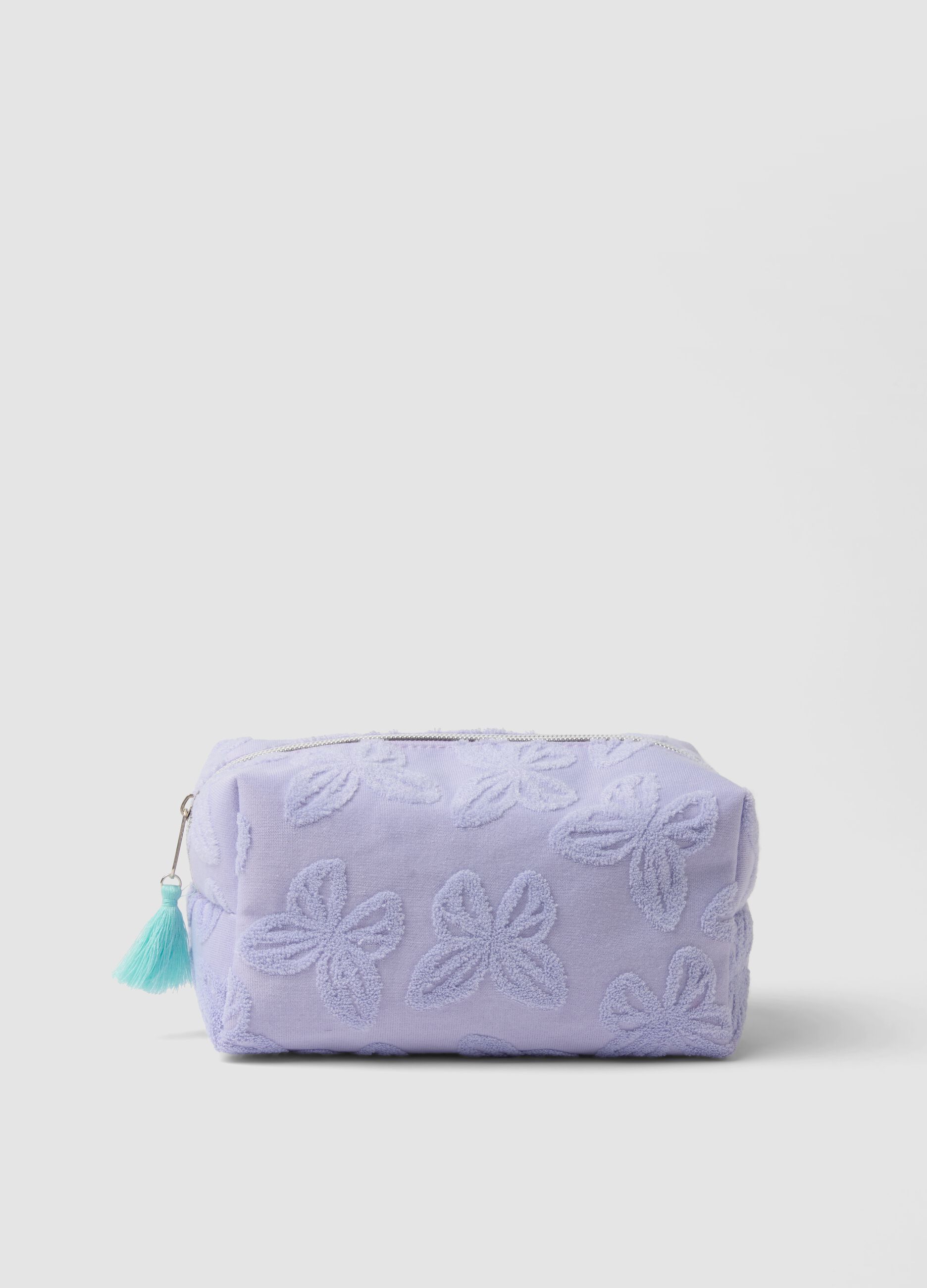 Purple beauty case with butterfly details