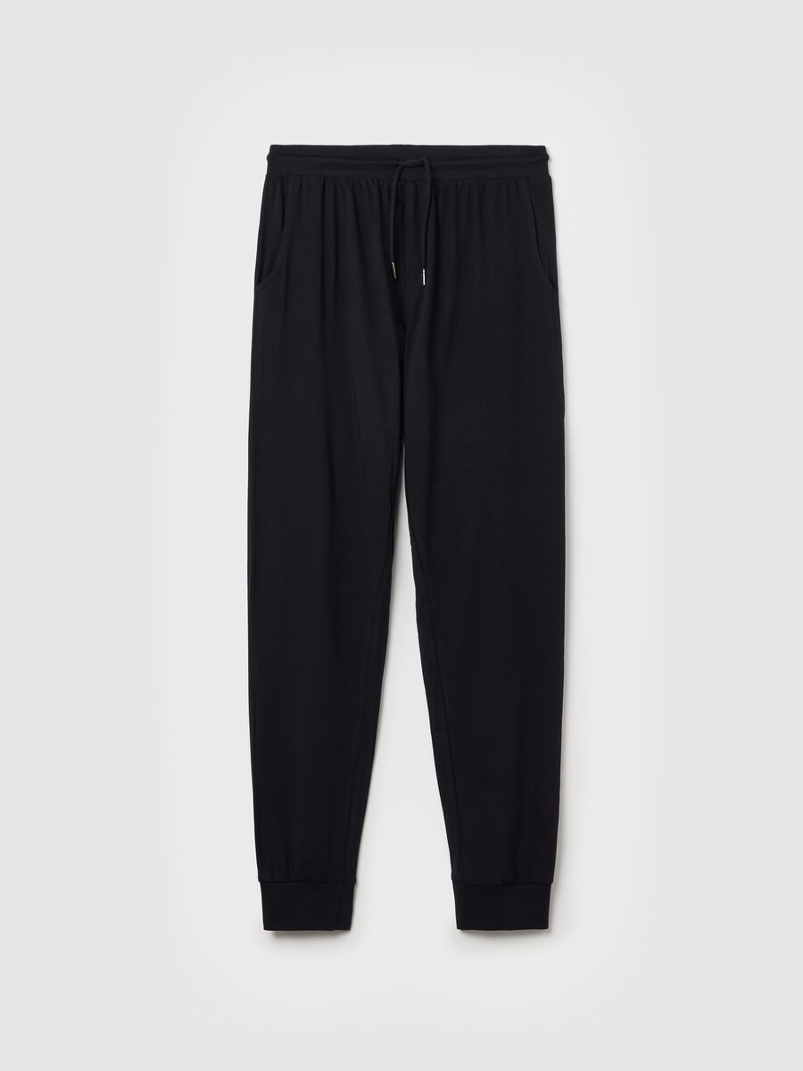 Cotton pyjama trousers with drawstring_4