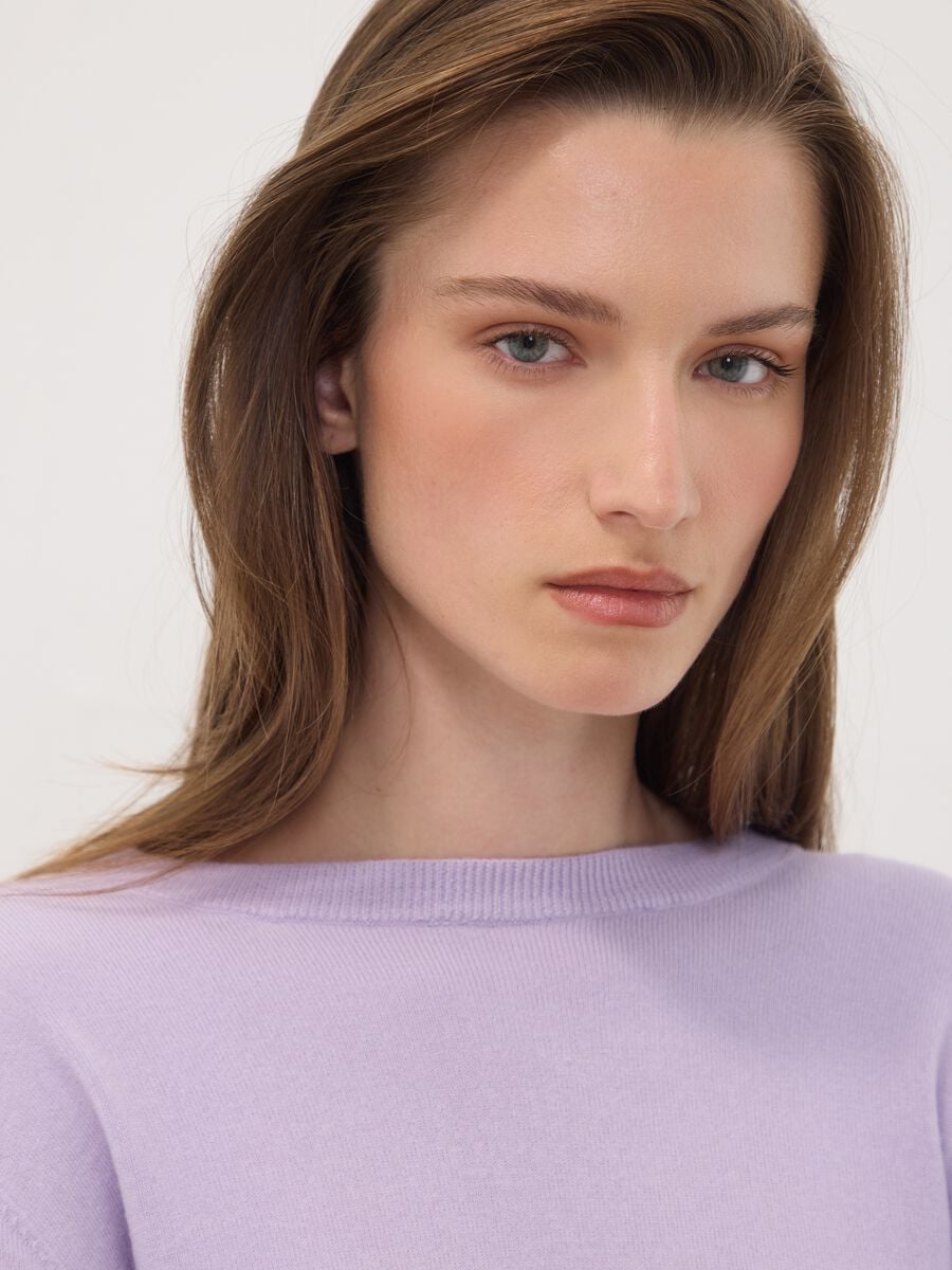 Purple regular-fit crew-neck long-sleeve top_2