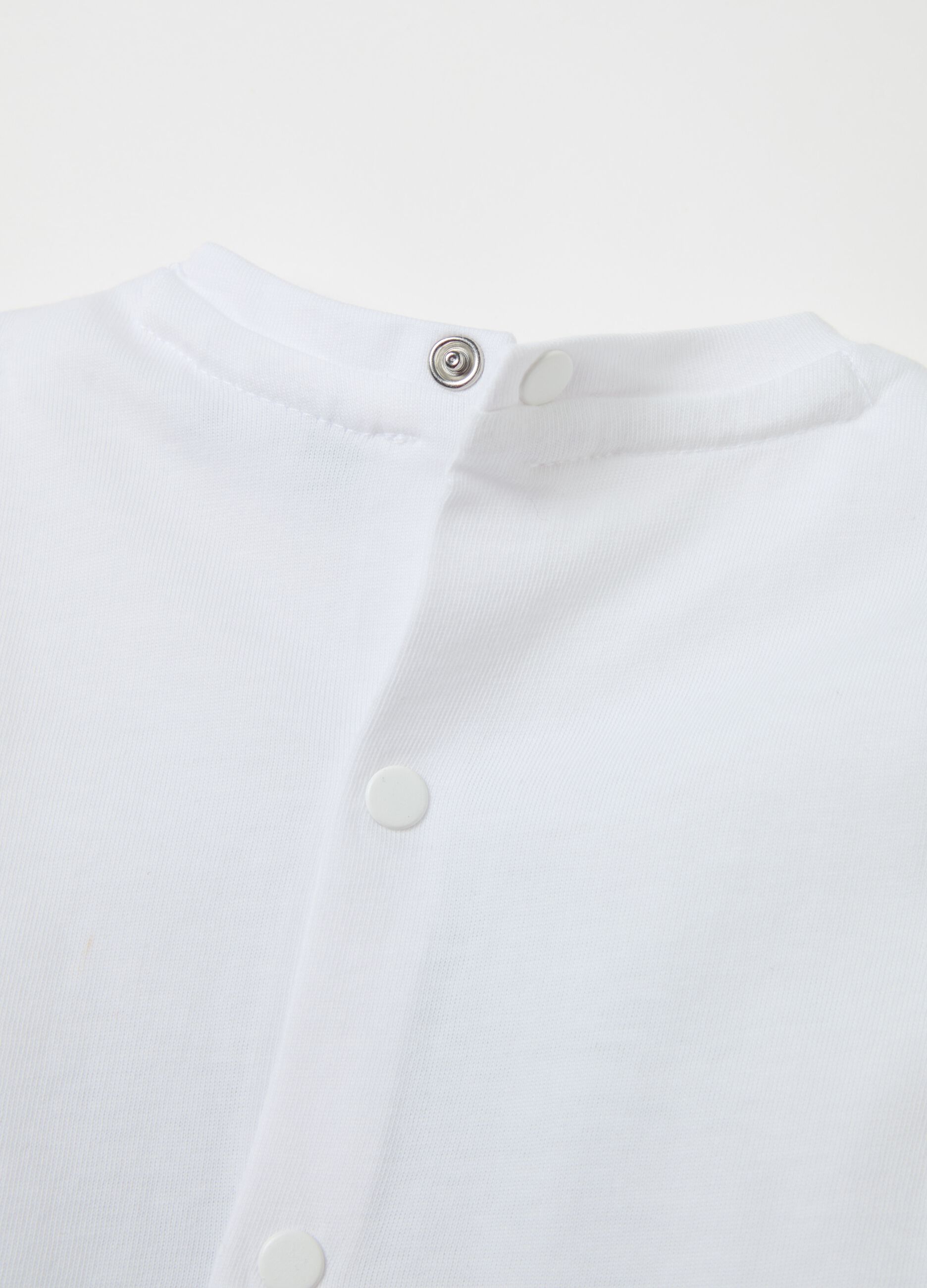 Long-sleeved cotton T-shirt with whale print