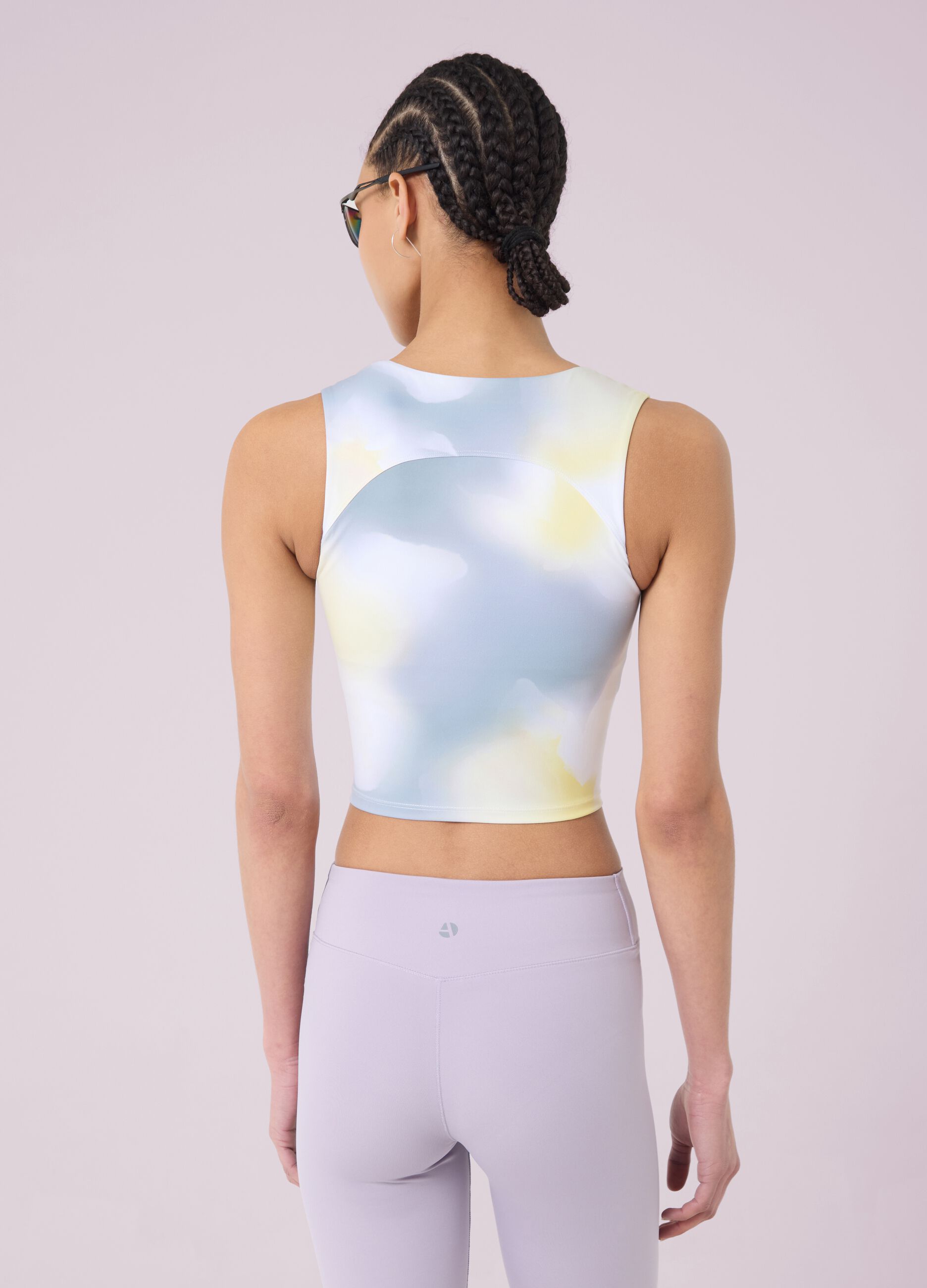 ALTAVIA STUDIO tie dye crop top with light support