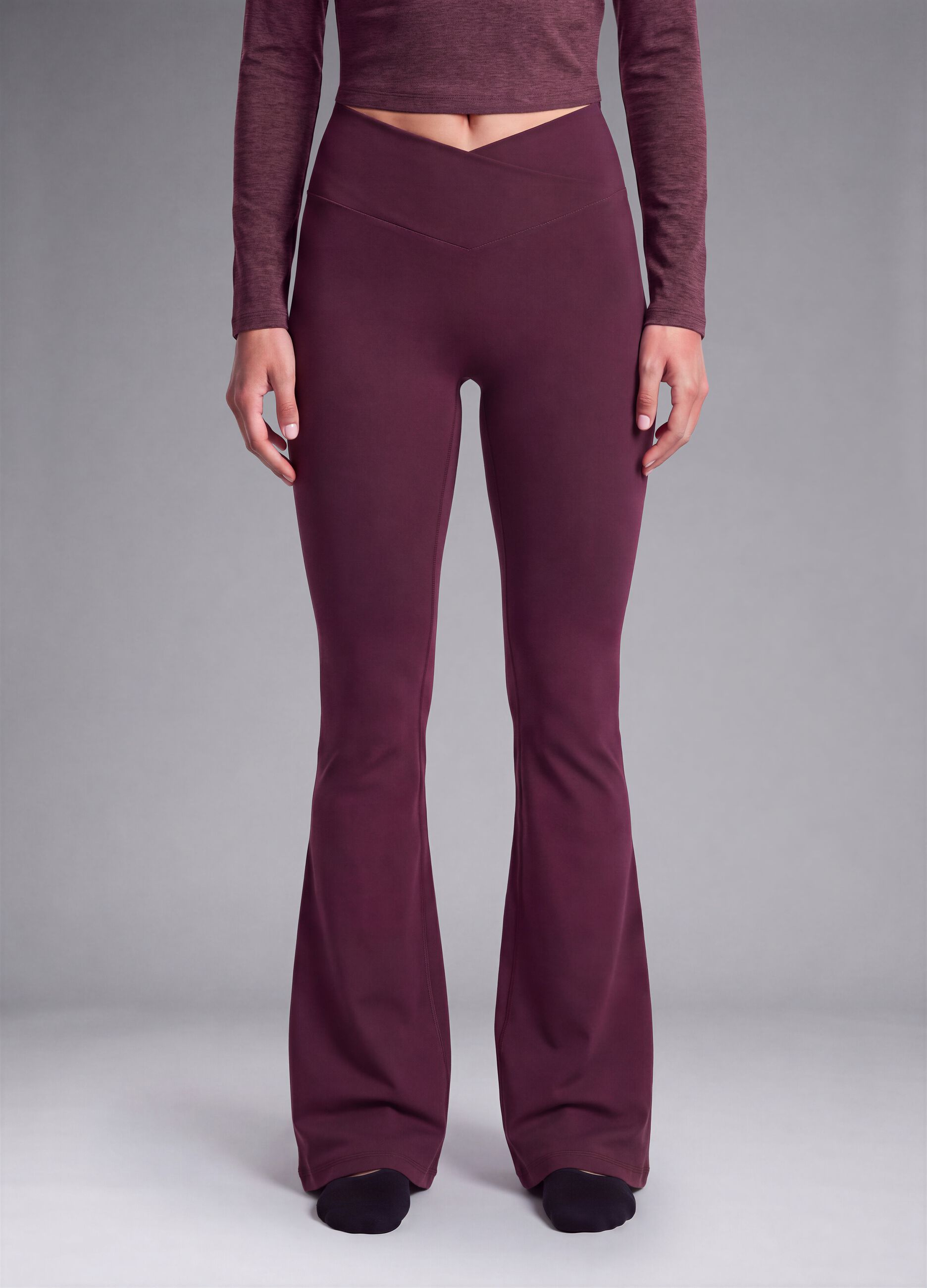 Purple flared leggings in stretch fabric ALTAVIA STUDIO