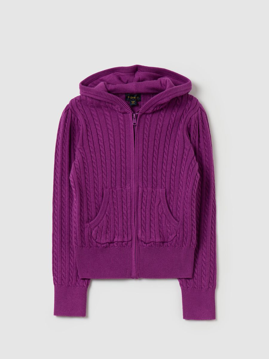 Cable-knit full-zip cardigan with hood_3