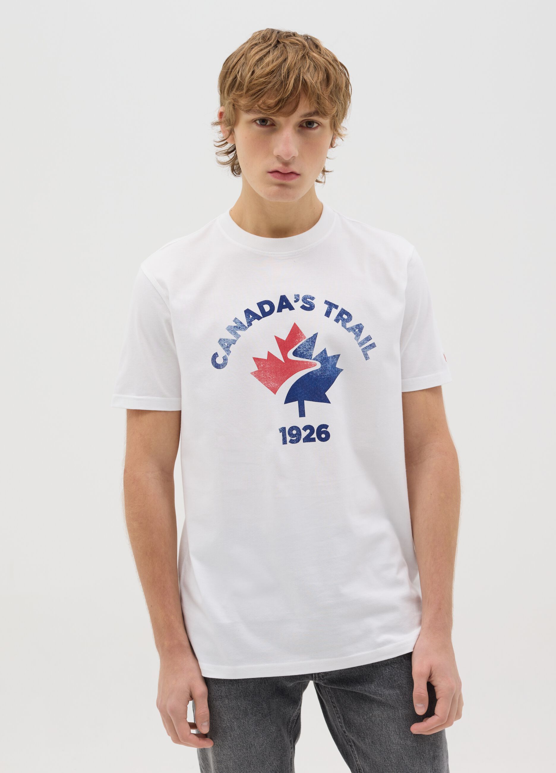 Canada's Trail white T-shirt with print