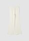 White flare trousers in pure organic cotton_1
