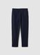 Boys' Stretch Cotton Blue Chino Trousers Regular Fit_0