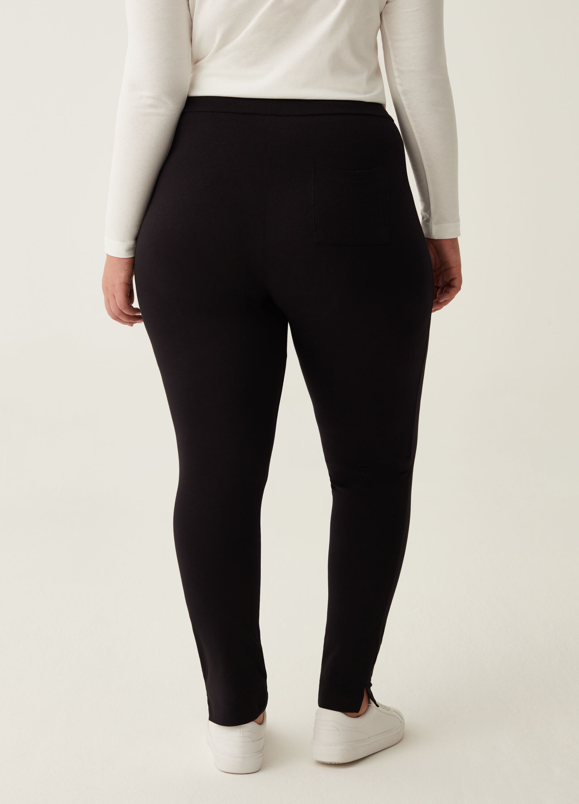 Leggings stretch con spacchetti Curvy_2