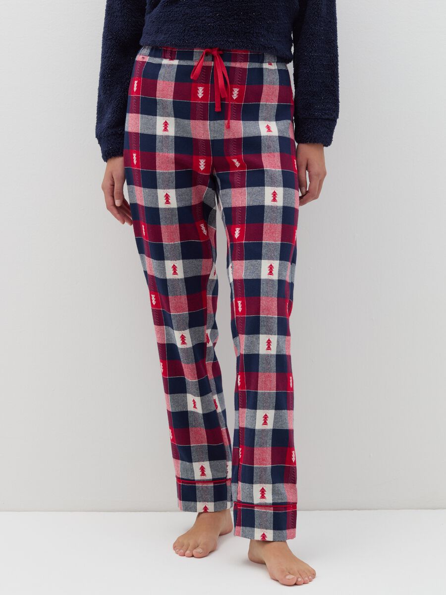 Check pyjama bottoms with lurex_1