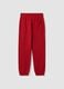 Red regular-fit joggers in pure organic cotton for boys_1