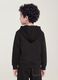 Felpa nera con cappuccio in puro cotone organico per bambino regular fit_3