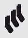 Blue Cotton Blend Socks Tripack_0