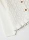 Girls' cardigan in pure white cotton_2