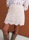 Beige crochet skirt in pure cotton, regular fit_3