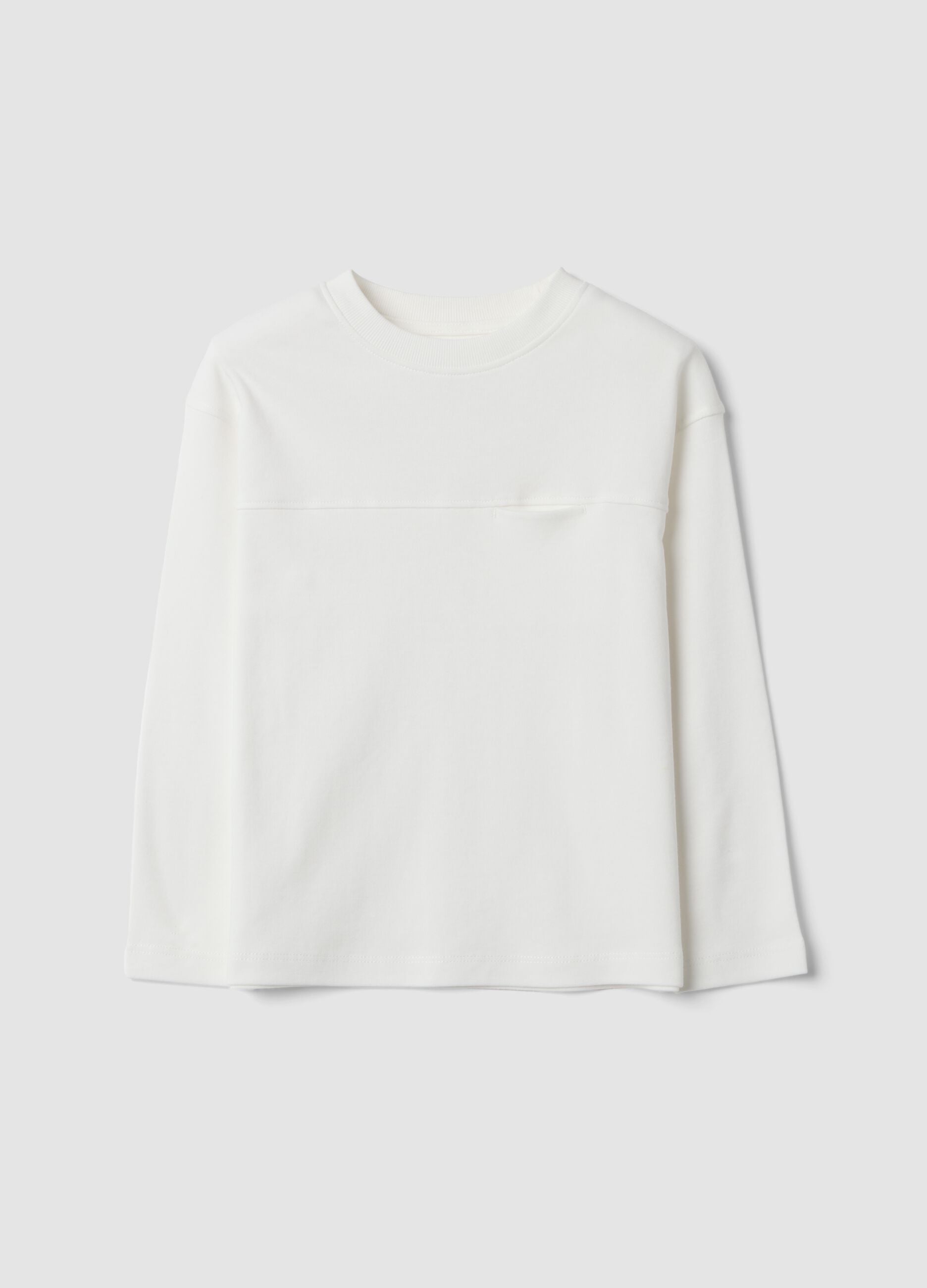 White organic cotton crew-neck T-shirt