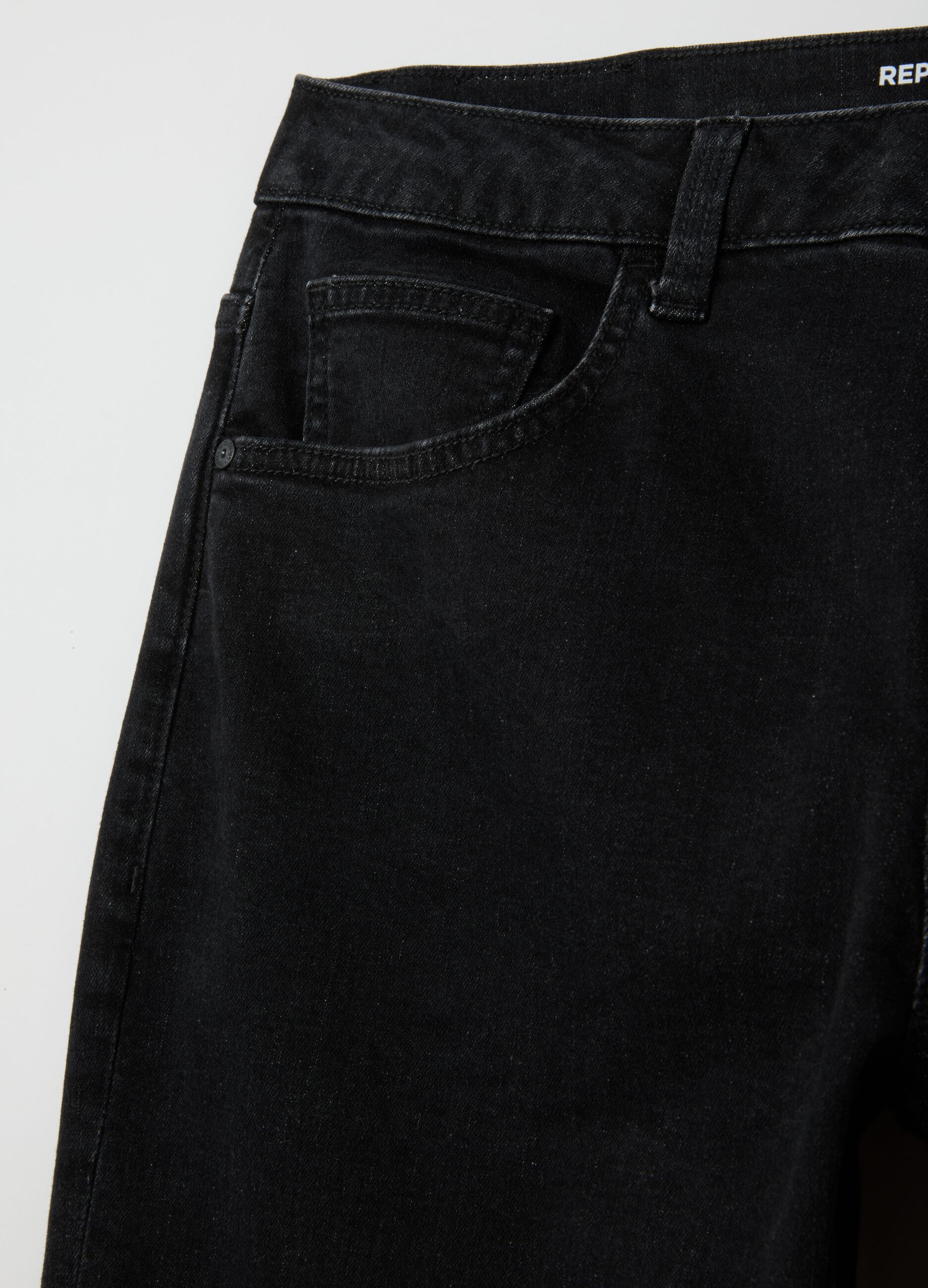 Jeans da uomo in denim nero regular fit