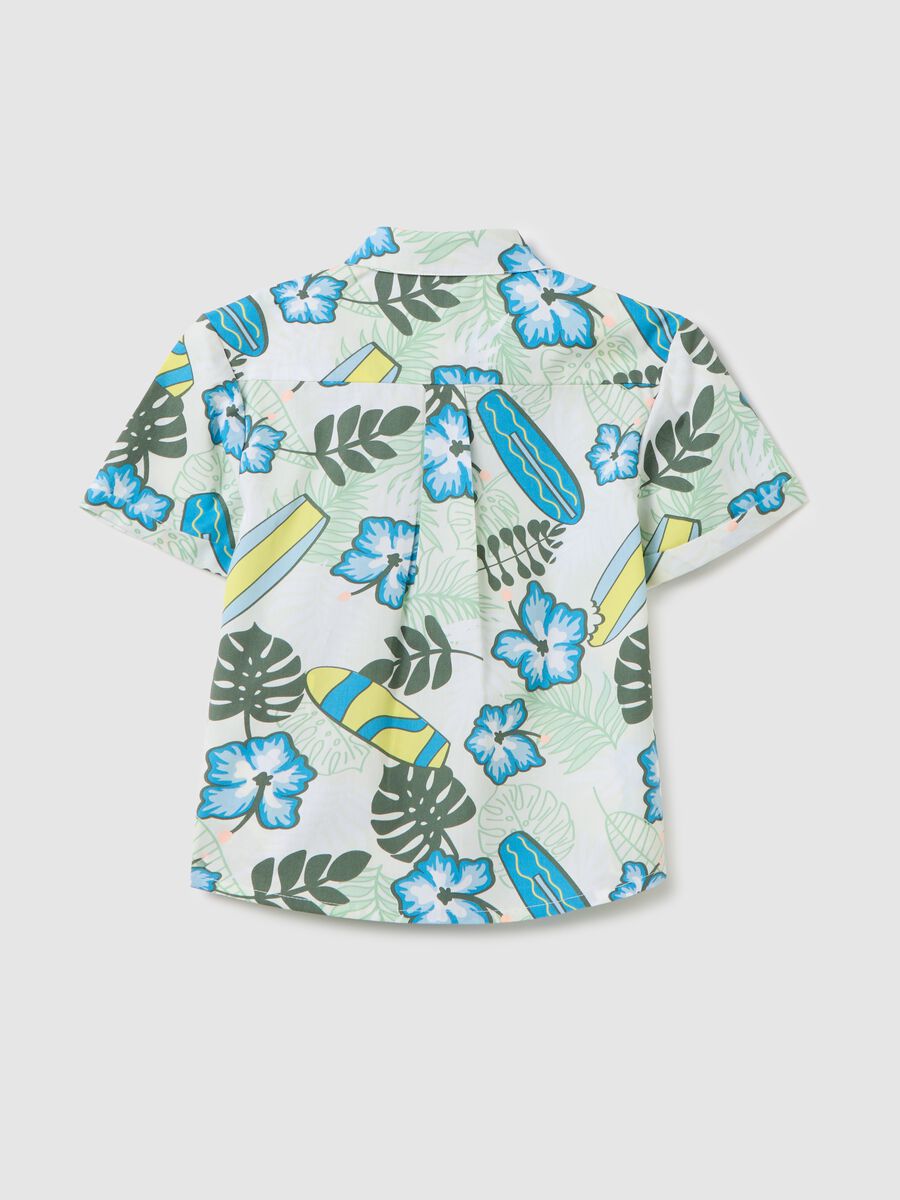 OVS Kids Cotton Tropical Print Shirt_1