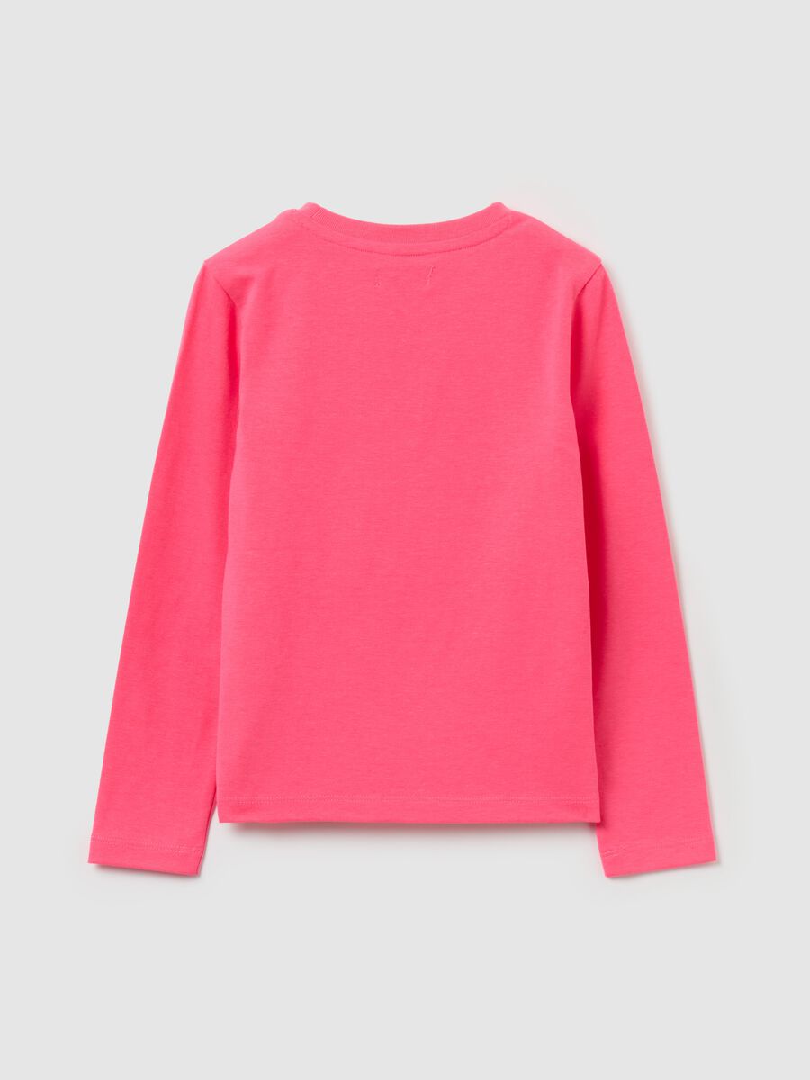 Long-sleeved T-shirt with diamanté logo_4