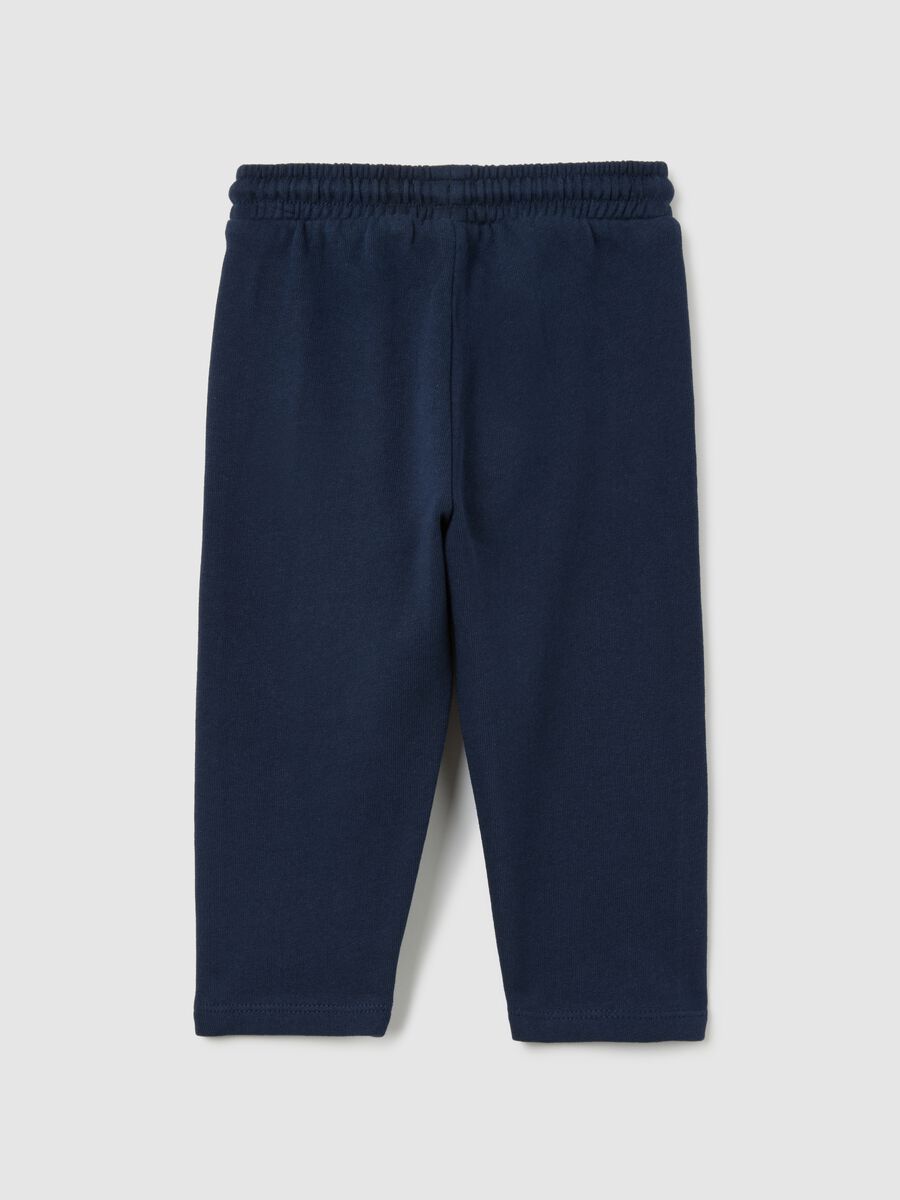 Children's blue cotton joggers regular fit_1