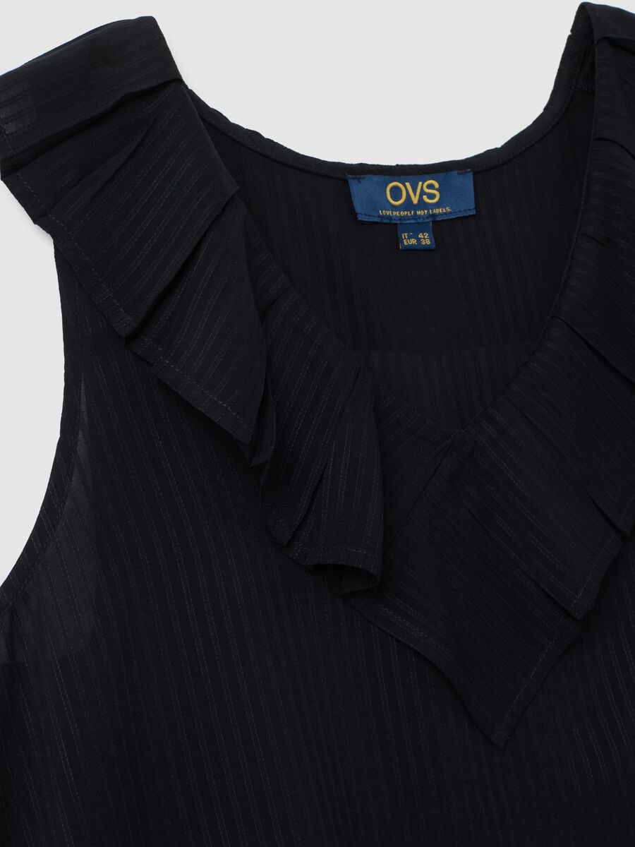 Black oversized pure viscose blouse_5