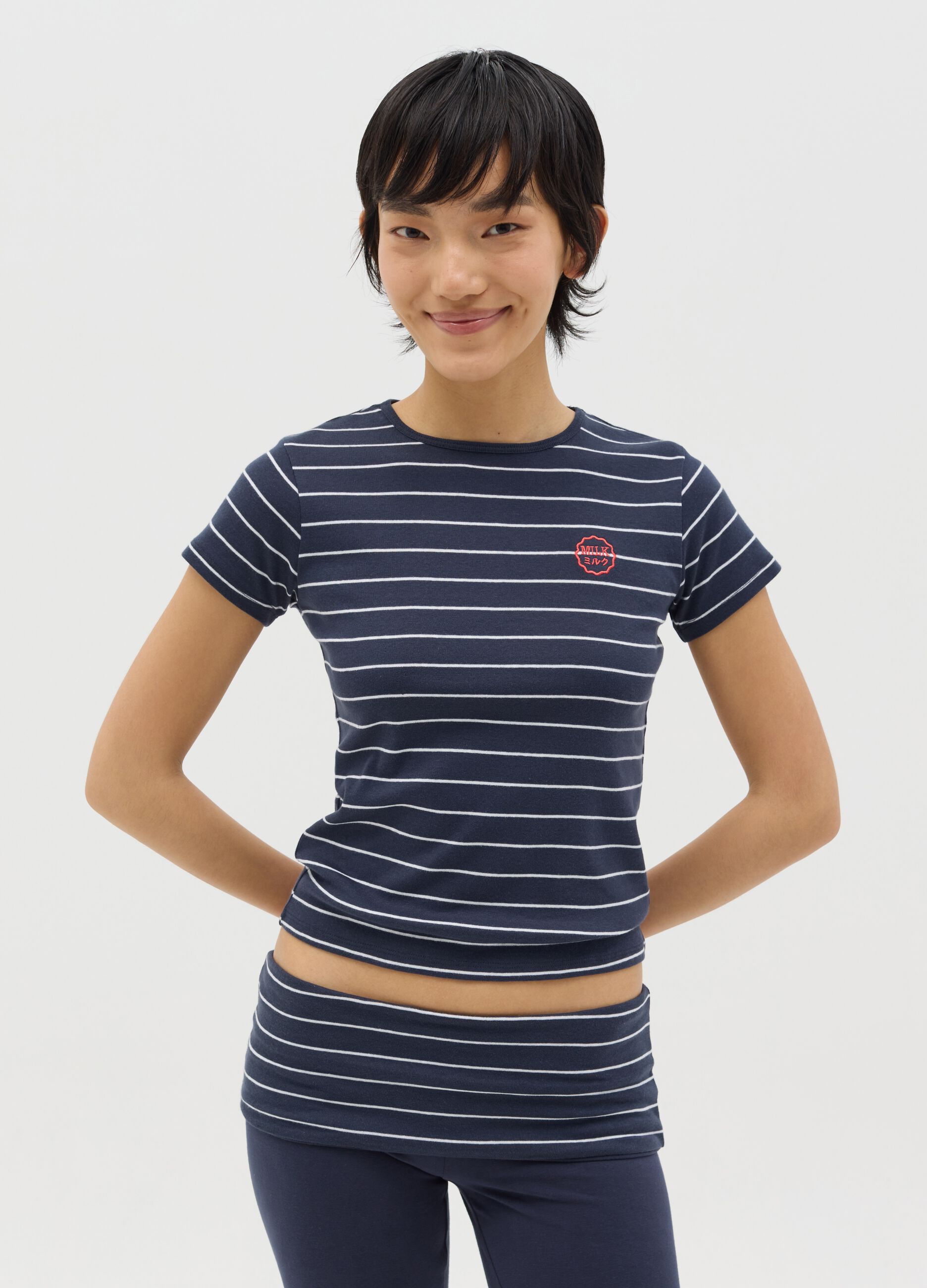 Slim-fit T-shirt in cotton