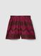 Multicolour pure cotton shorts with openwork embroidery, regular fit_4