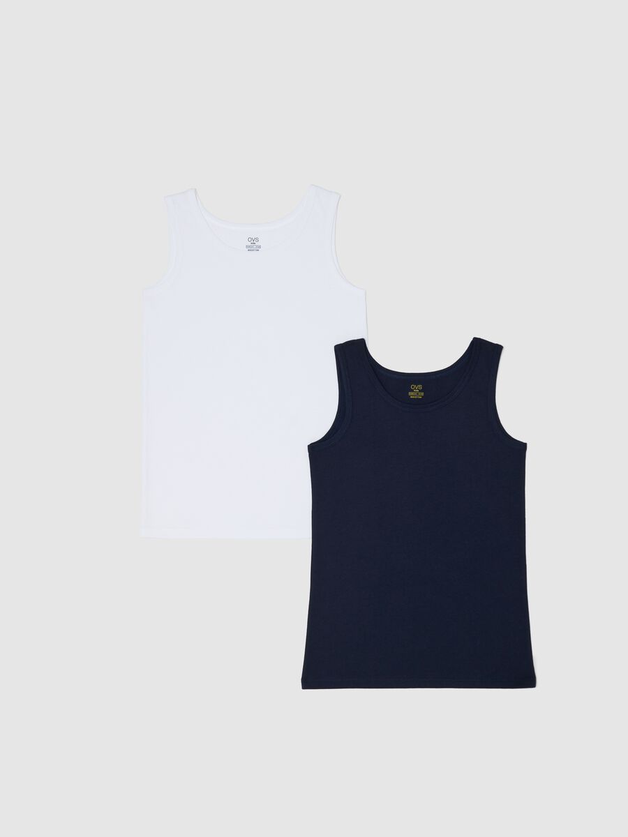 Bipack vogatori bianco e blu in cotone bio_0