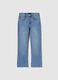 Flare-fit crop jeans with raw edging_4