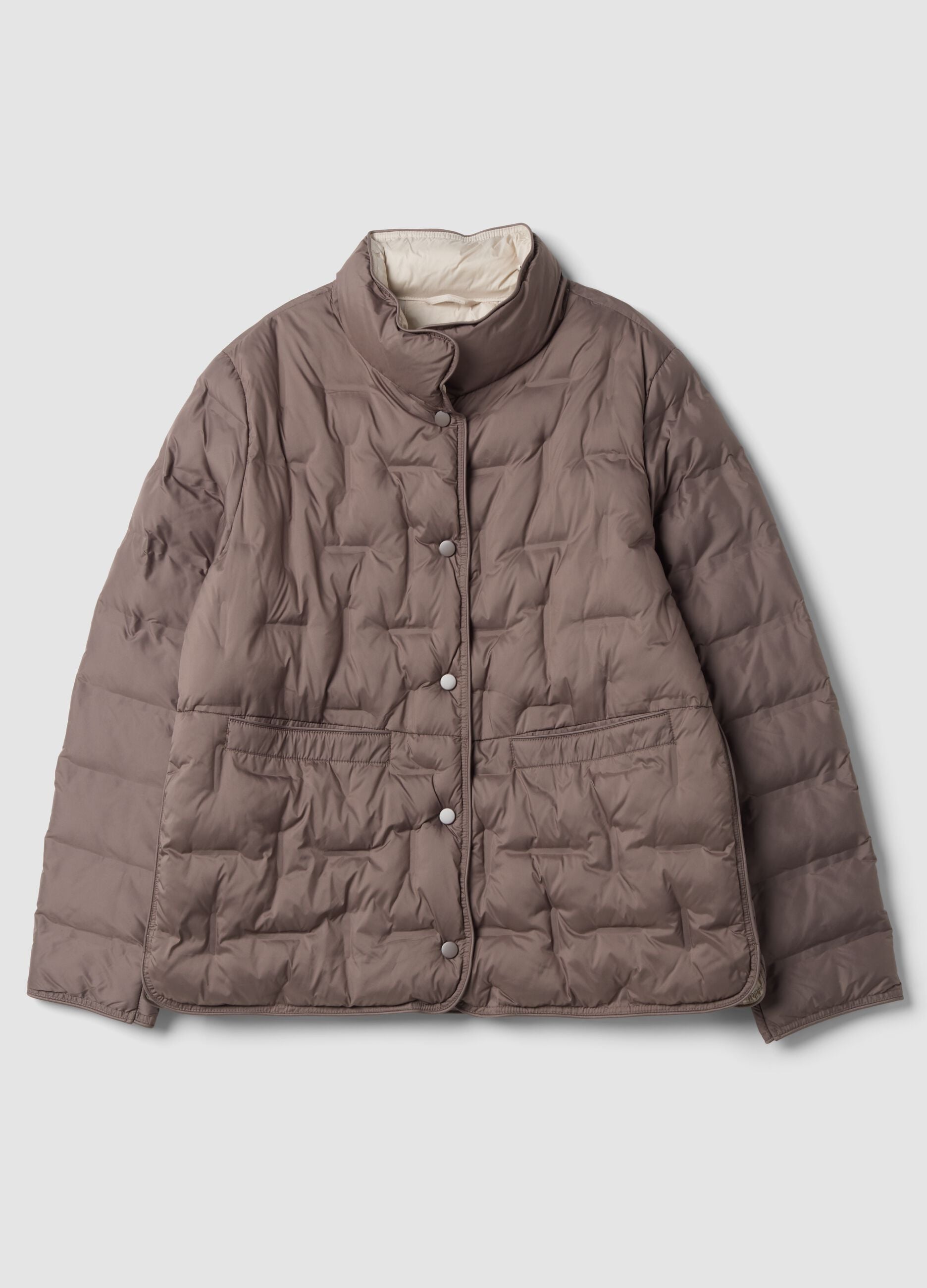Sand padded jacket, regular fit with high neck