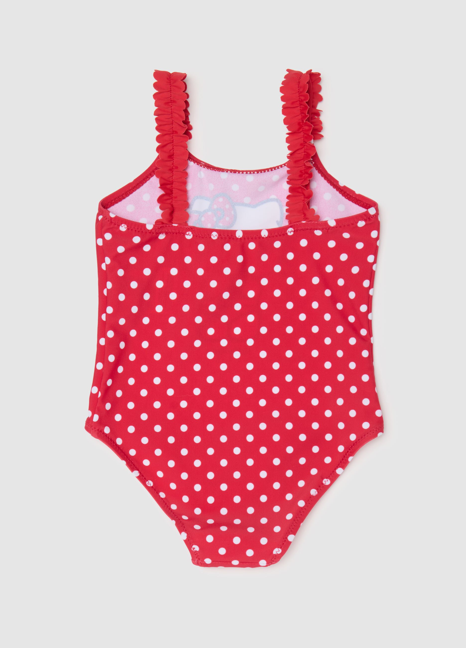 Girls’ one-piece multicoloured swimsuit with Hello Kitty print