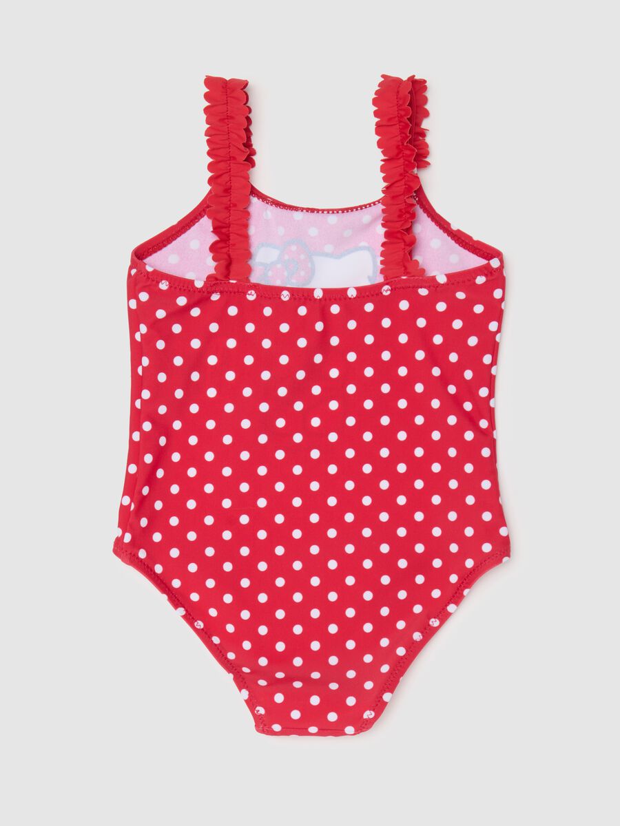 Girls’ one-piece multicoloured swimsuit with Hello Kitty print_1
