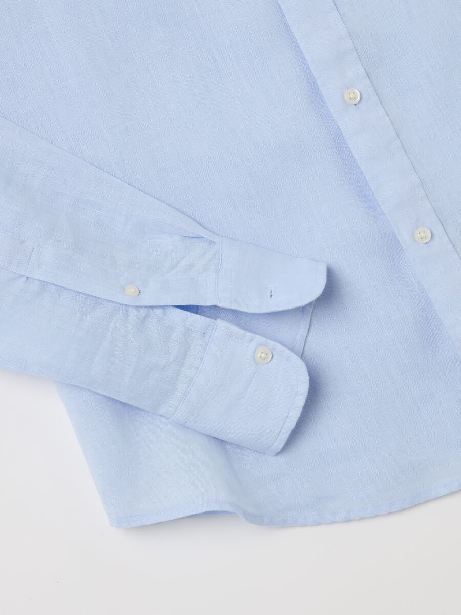 Regular-fit shirt in linen with pocket_5