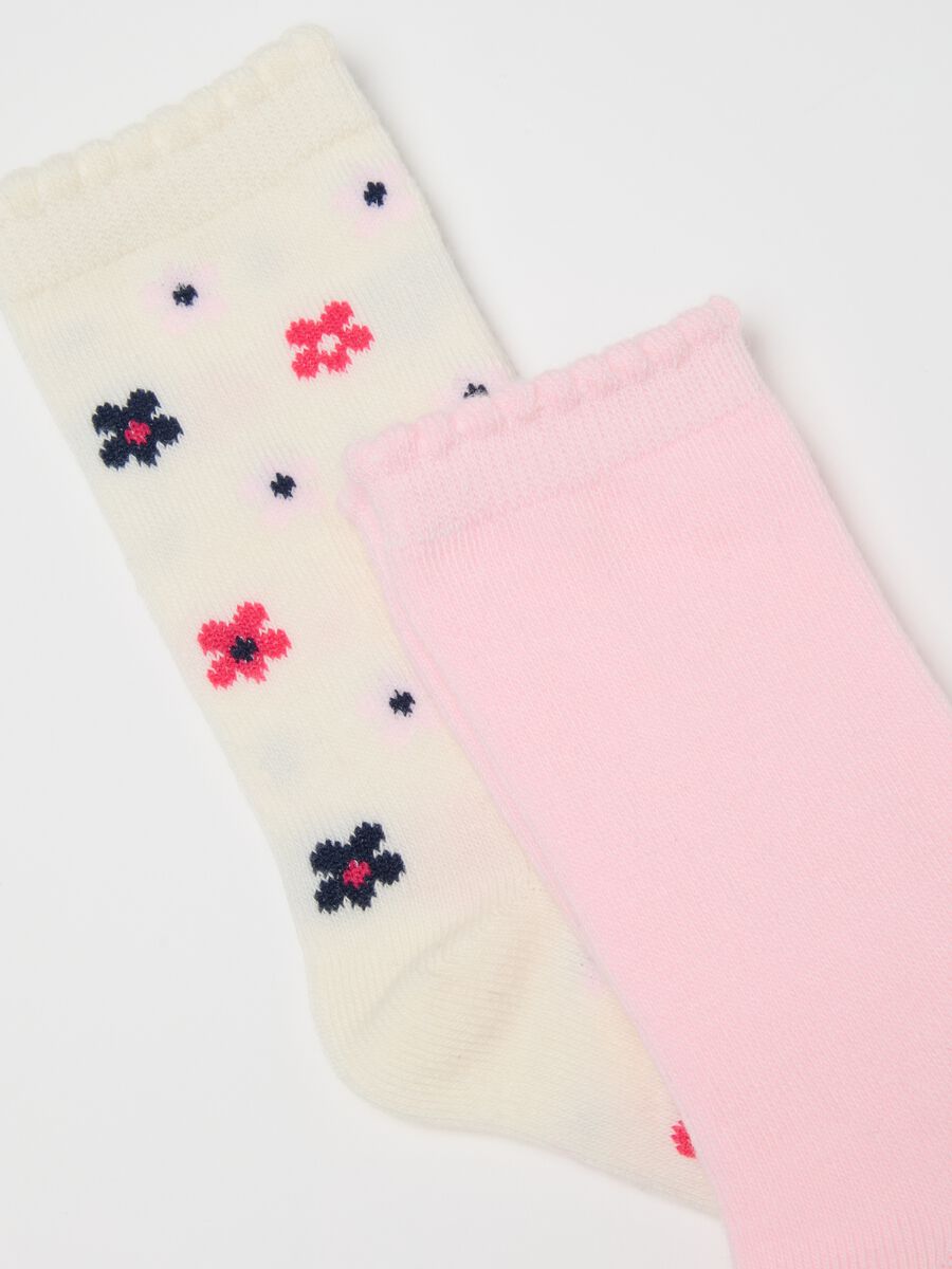Infant cotton blend socks tripack in multicolour_1